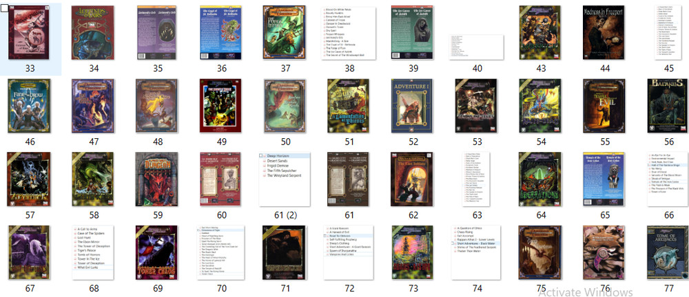 Super D & D Version 3 & 3.5 Collection Books Module's User Guides more 1200+ PDF
