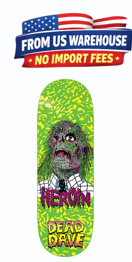 Heroin Dead Dave Dead Head Skateboard Deck 10.12" Pro Model Shaped Deck