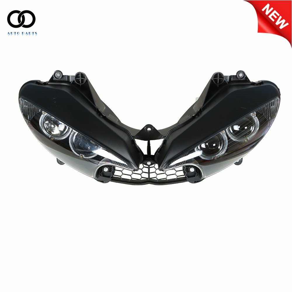 Front Headlight Headlamp Fit For Yamaha 2003-2005 YZF R6 & 2006-2009 R6S Black