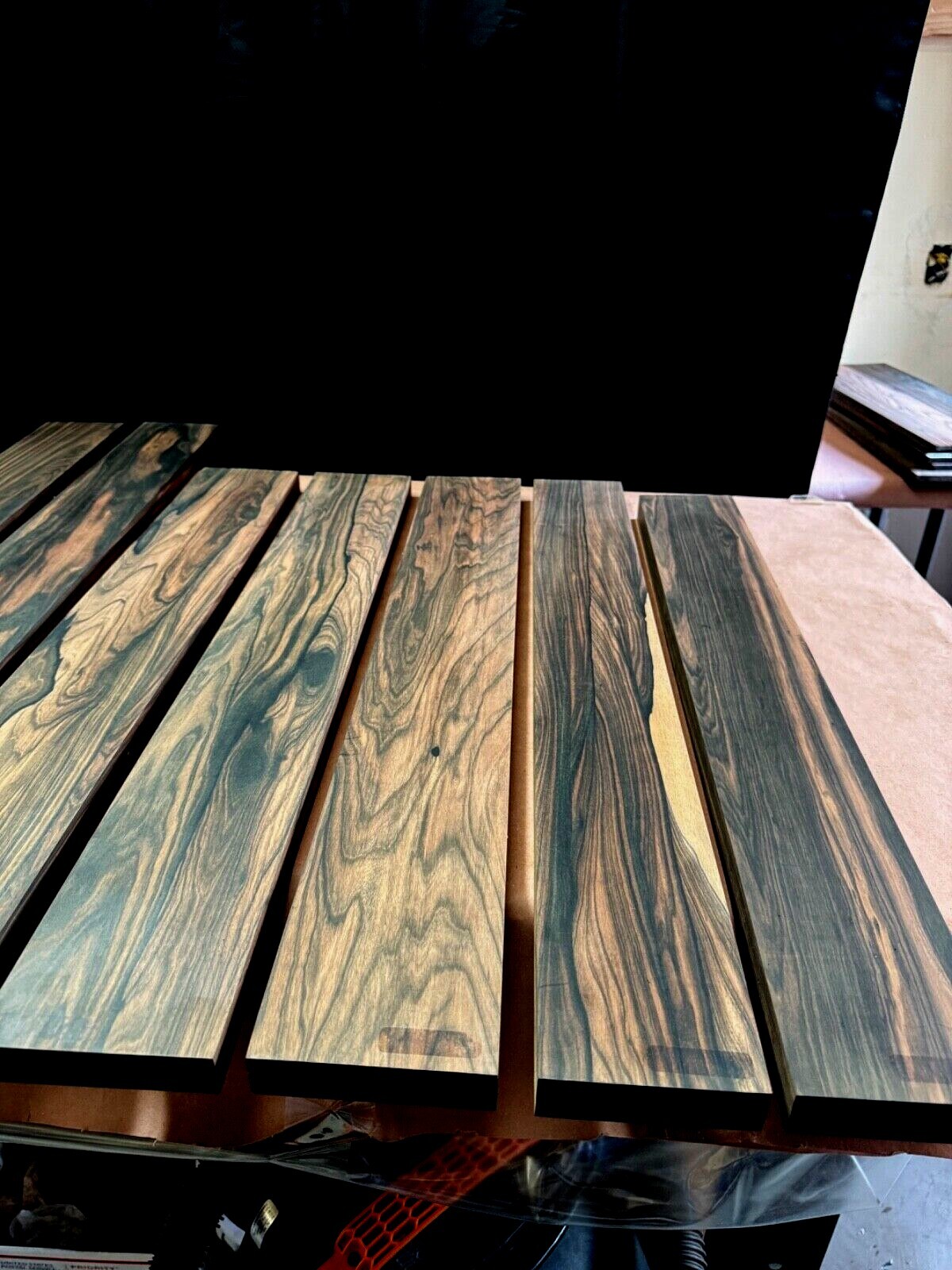 MUN EBONY ELECTRIC GUITAR NECKS, EXHIBITION GRADE