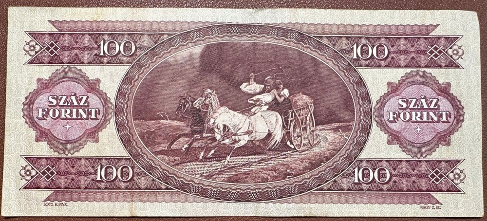 1993 HUNGARY 100 FORINT BANKNOTE