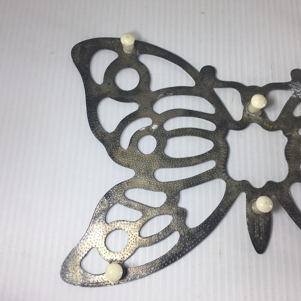 Leonard Silverplate Butterfly Trivet Italy Vintage Mid Century MCM