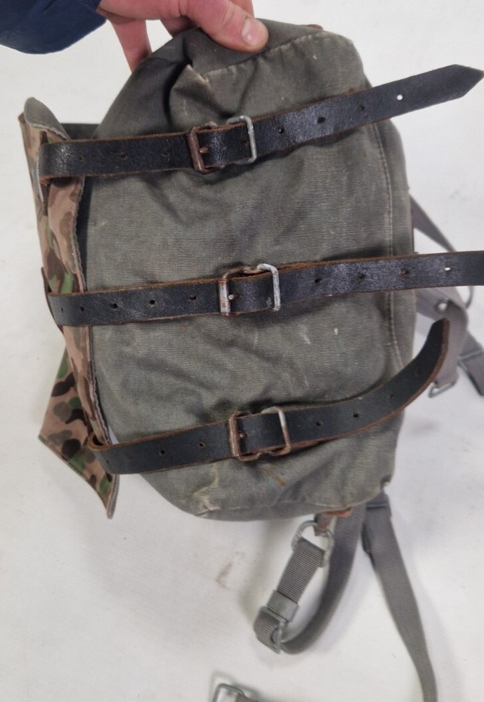 Vintage Austrian Military Bag Backpack