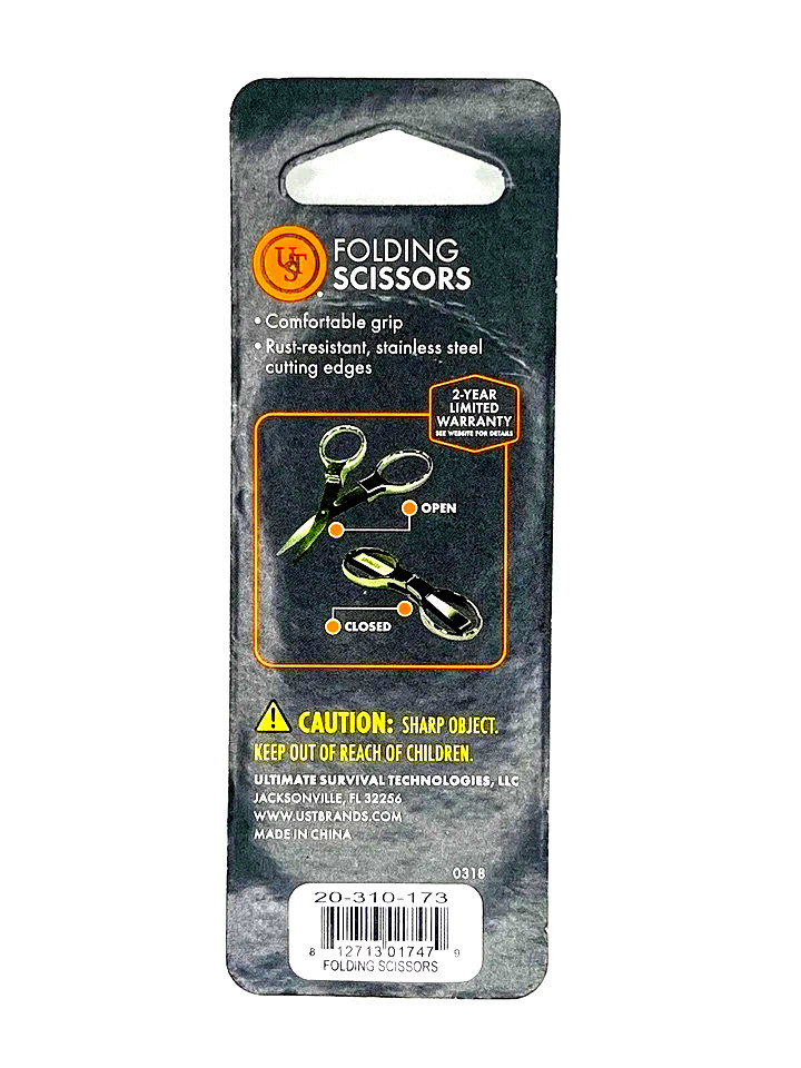 UST FOLDING SCISSORS emergency equip disaster gear compact tactical first aid