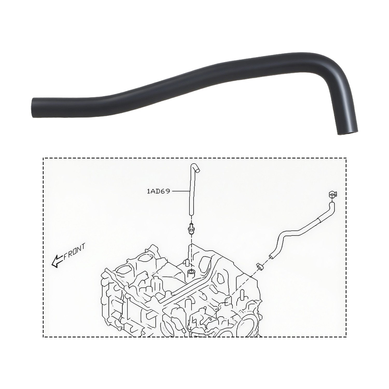 New Vacuum Hose - PCV Valve Hose for Subaru Crosstrek Forester Impreza