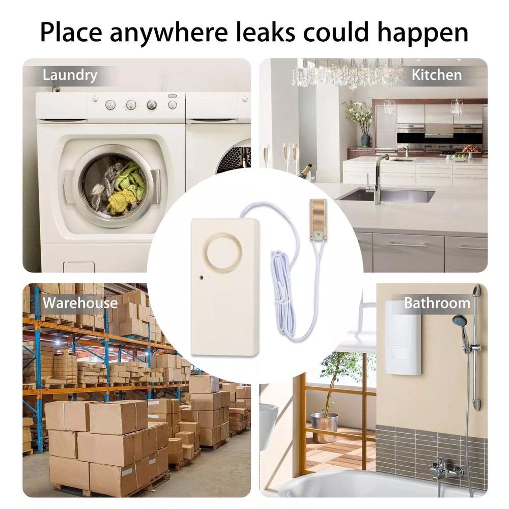 Effective Device Water Leak Alarm Flood Level Overflow Detector Security