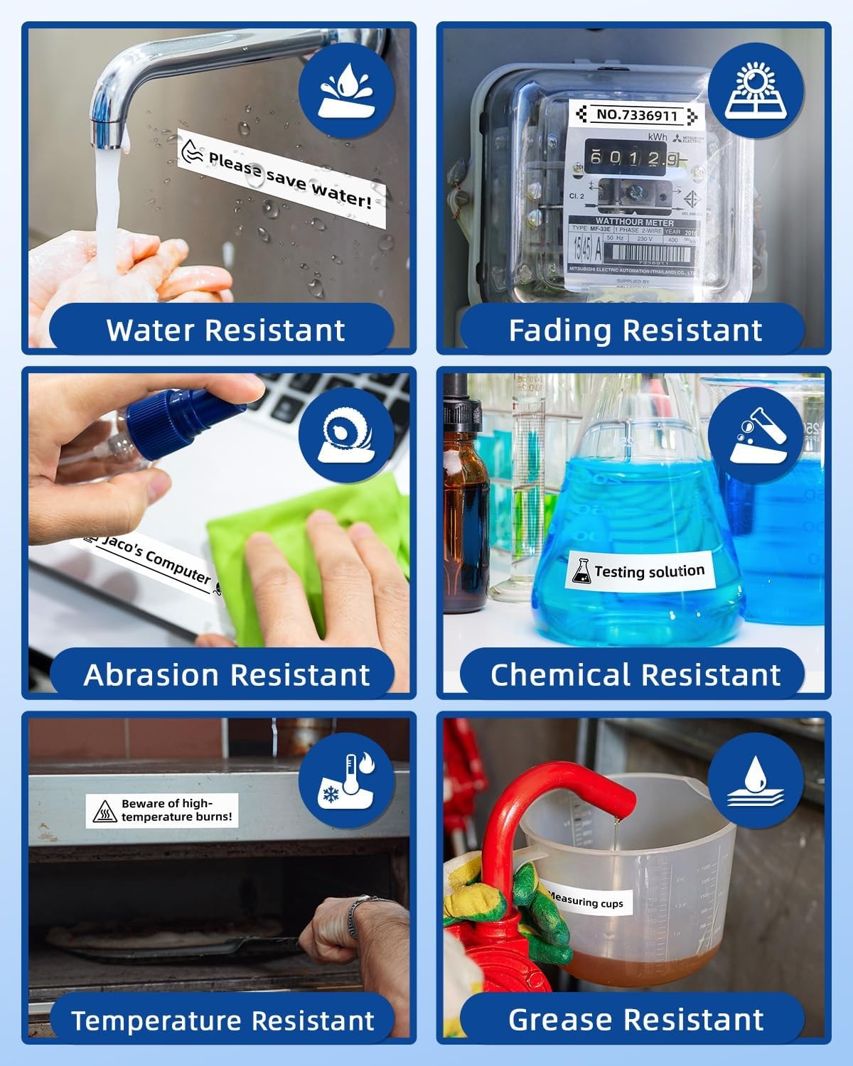 5PK TZE-241 Tape 18mm Laminated White Compatible for Brother P-Touch US seller