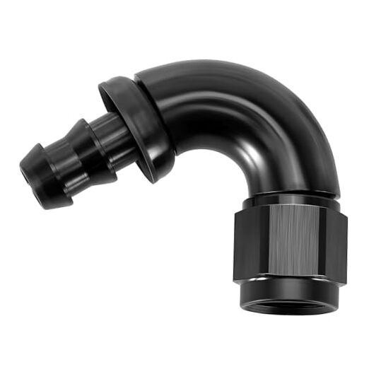 Push Lock Fitting One Piece Full Flow Hose End 6AN 120 Degree