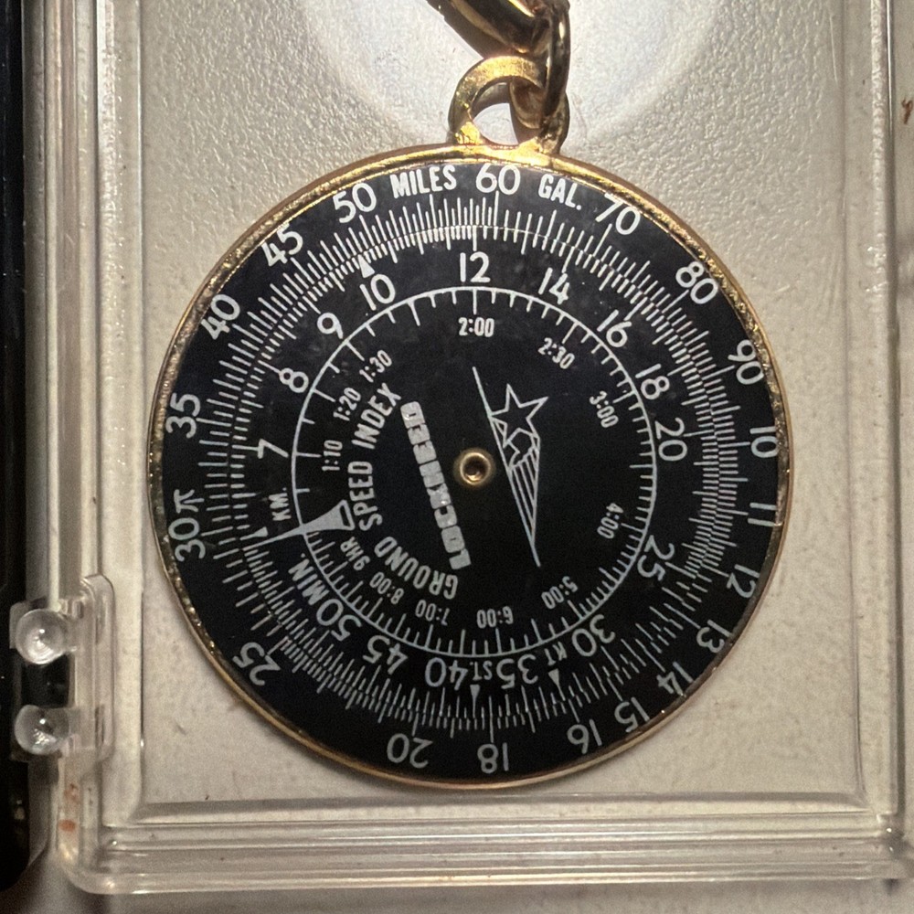 Lockheed Aircraft Ground Speed Indicator Keychain Calculator Original Packaging