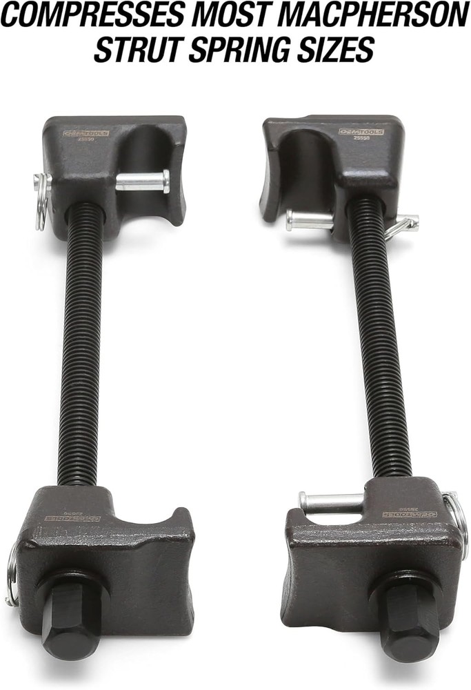 Universal 2-Piece Strut Spring Compressor - Safely Compress MacPherson Springs