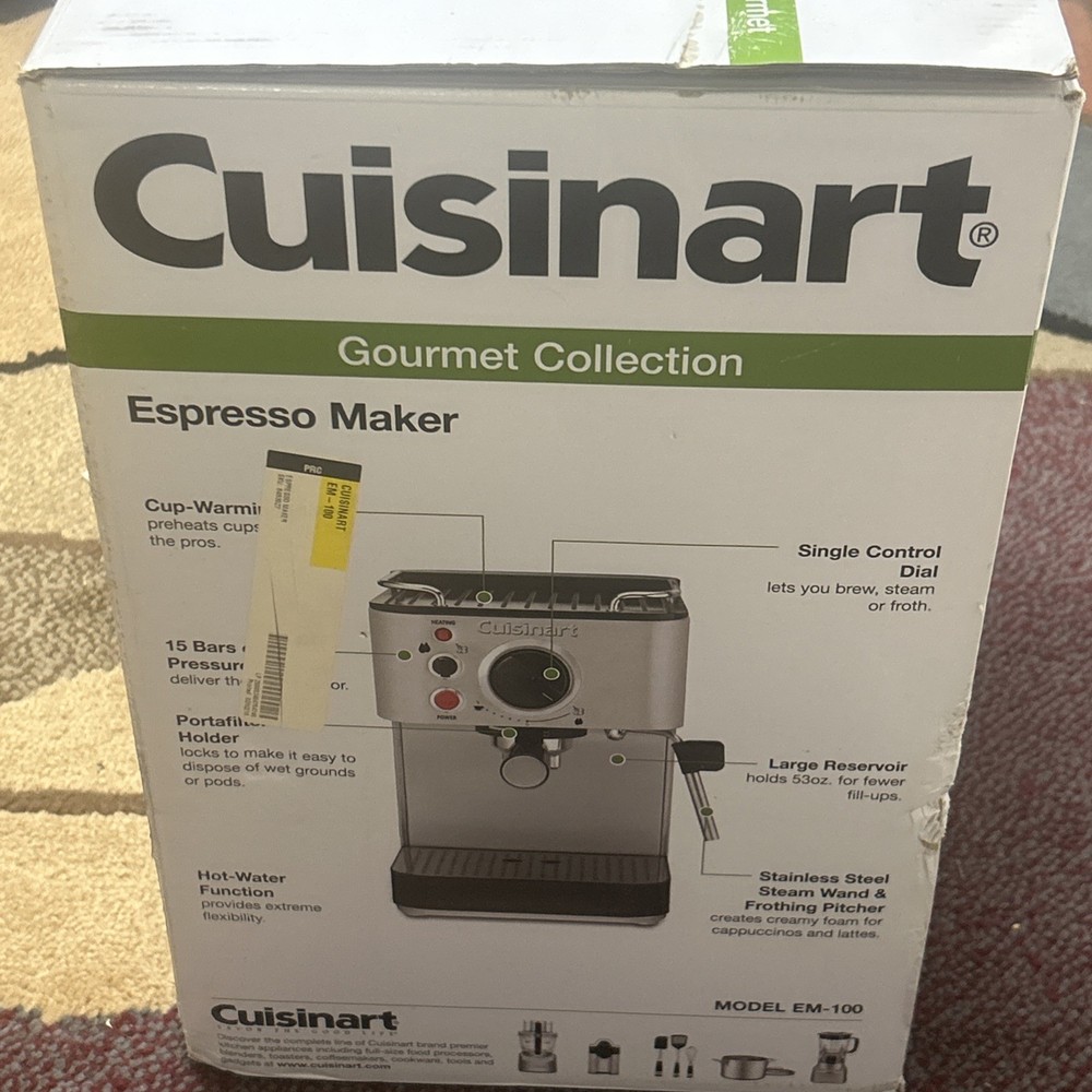 CUISINART ESPRESSO MAKER Stainless Steel OPEN BOX
