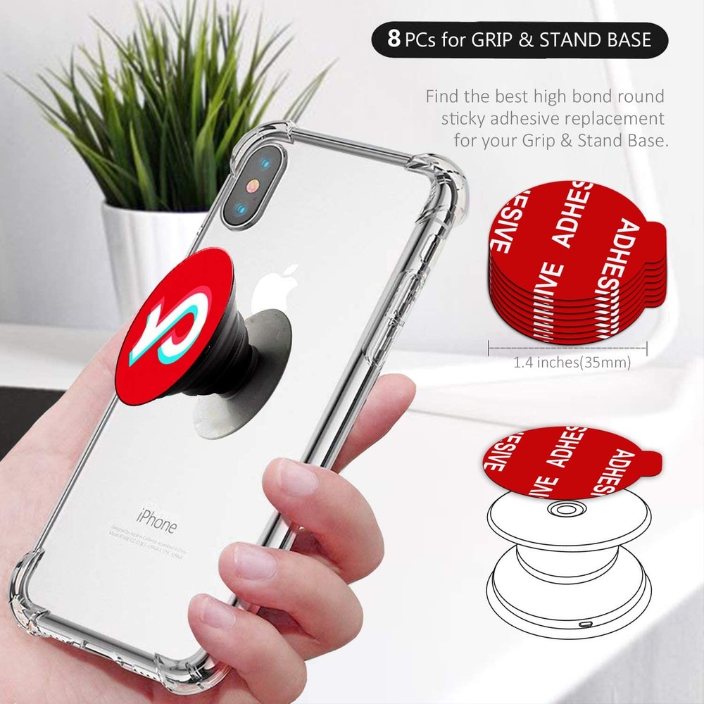 PKYAA 8 Pack Sticky Adhesive Compatible with Socket Base, Small, Style a