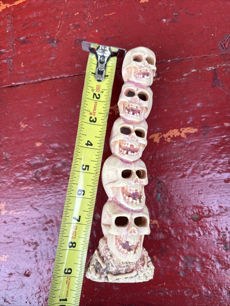 Vintage Skull Stack 2002 Y2K Plastic T.S.S. 9”