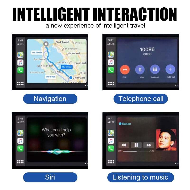 USB Auto Wireless CarPlay Adapter For iPhone Apple Wireless Dongle Plug ＆ Play