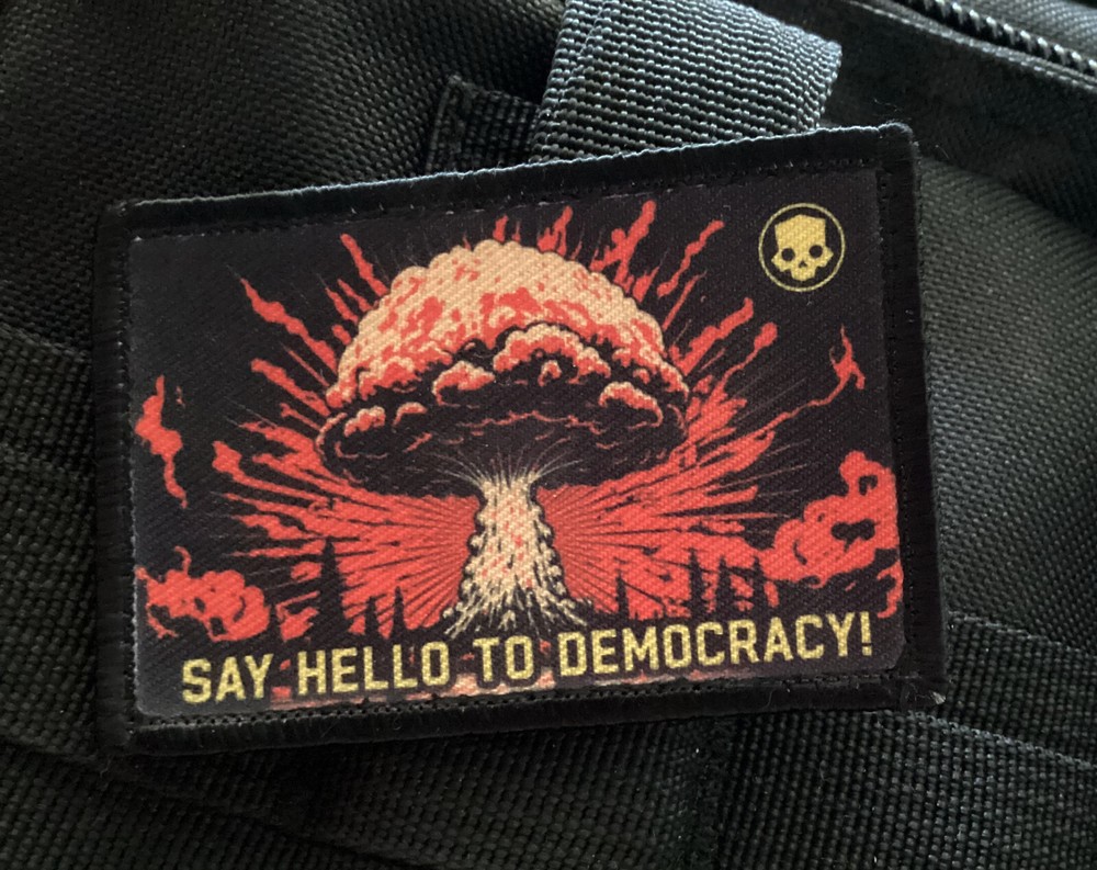 Say Hello Democracy Helldive Patch Sew on [sub]