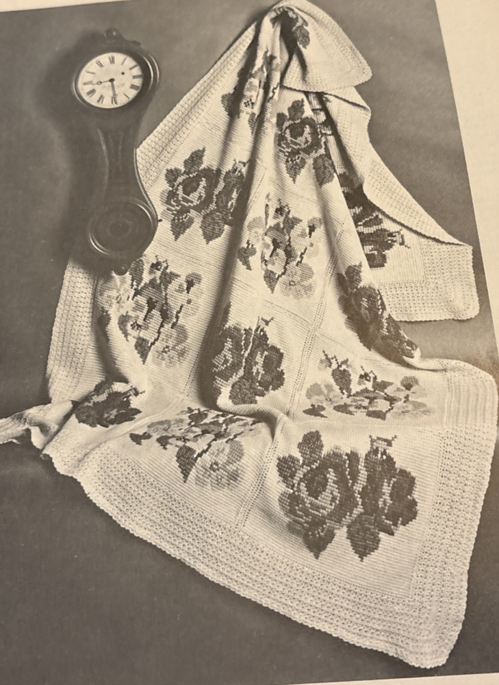 Vtg Rare Complete AFGHAN 1970 Pattern Bk