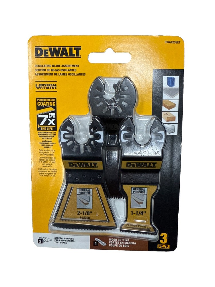 DEWALT 3-Pack Multiple Materials Oscillating Tool Blade Set DWA423SET