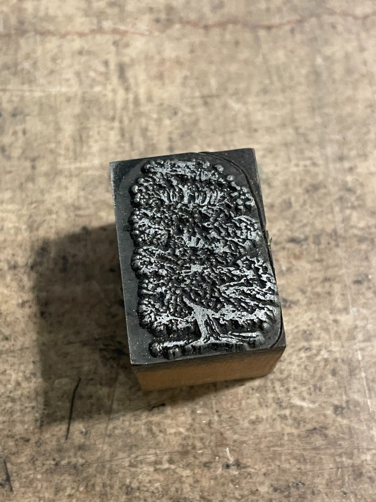 Printing Letterpress Printers Block Small Tree (913)