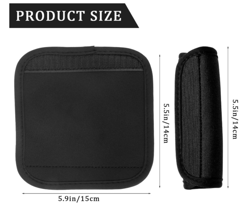 2 Pack Luggage Handle Wrap for Suitcase, Black Wraps