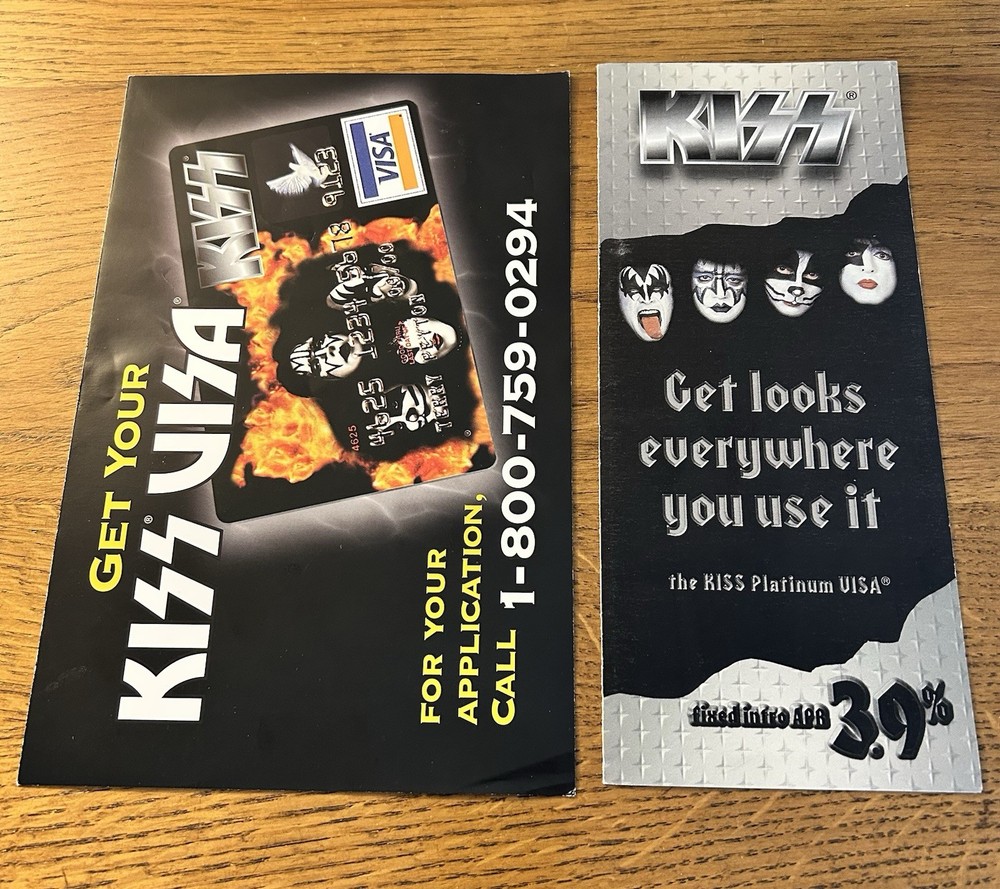 Kiss Platinum Visa Credit Card Flyer Application Lot Of 2 3.9%APR!