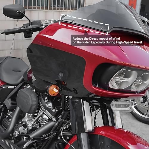 Side Road Glide Windshield Trim, Split Front Windscreen Side Molding Black