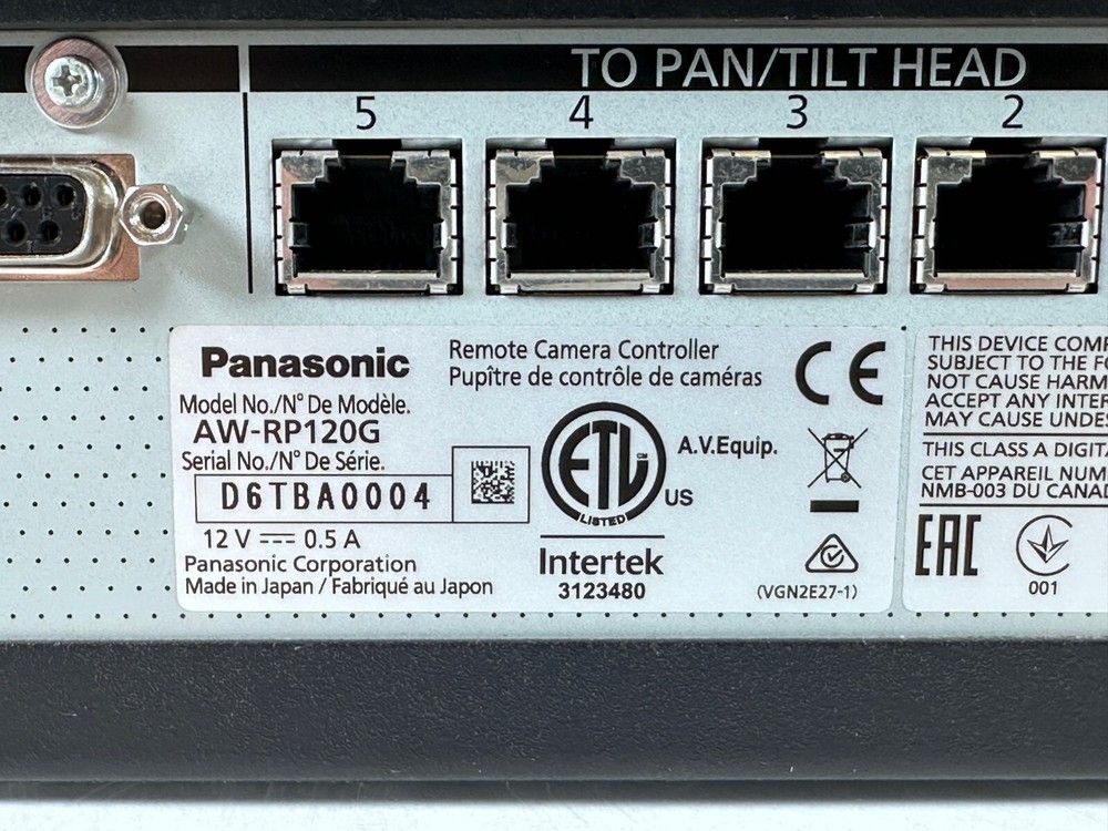 Panasonic AW-RP120 Remote Camera Controller