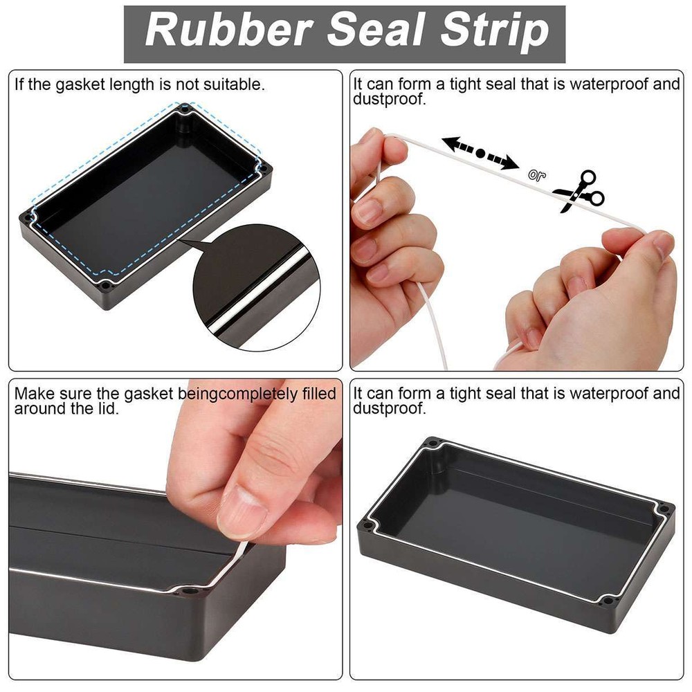 2 PCS 3.9*2.7*2 in Waterproof Plastic Project Box Electrical Junction Boxes NEW