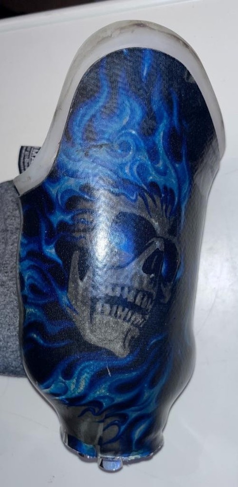 Prosthetic Leg Skull & Smoke silkscreen right missing post
