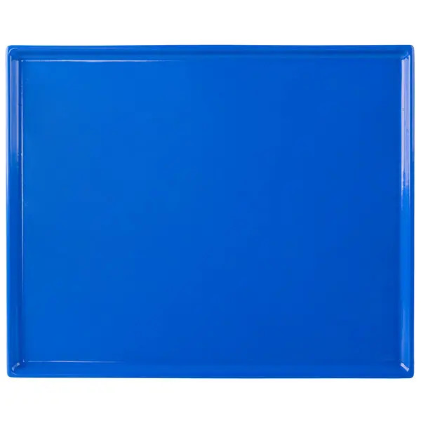 TableCraft CW2112CBL Rectangular Half Size Cooling Serving Tray - Cobalt Blue