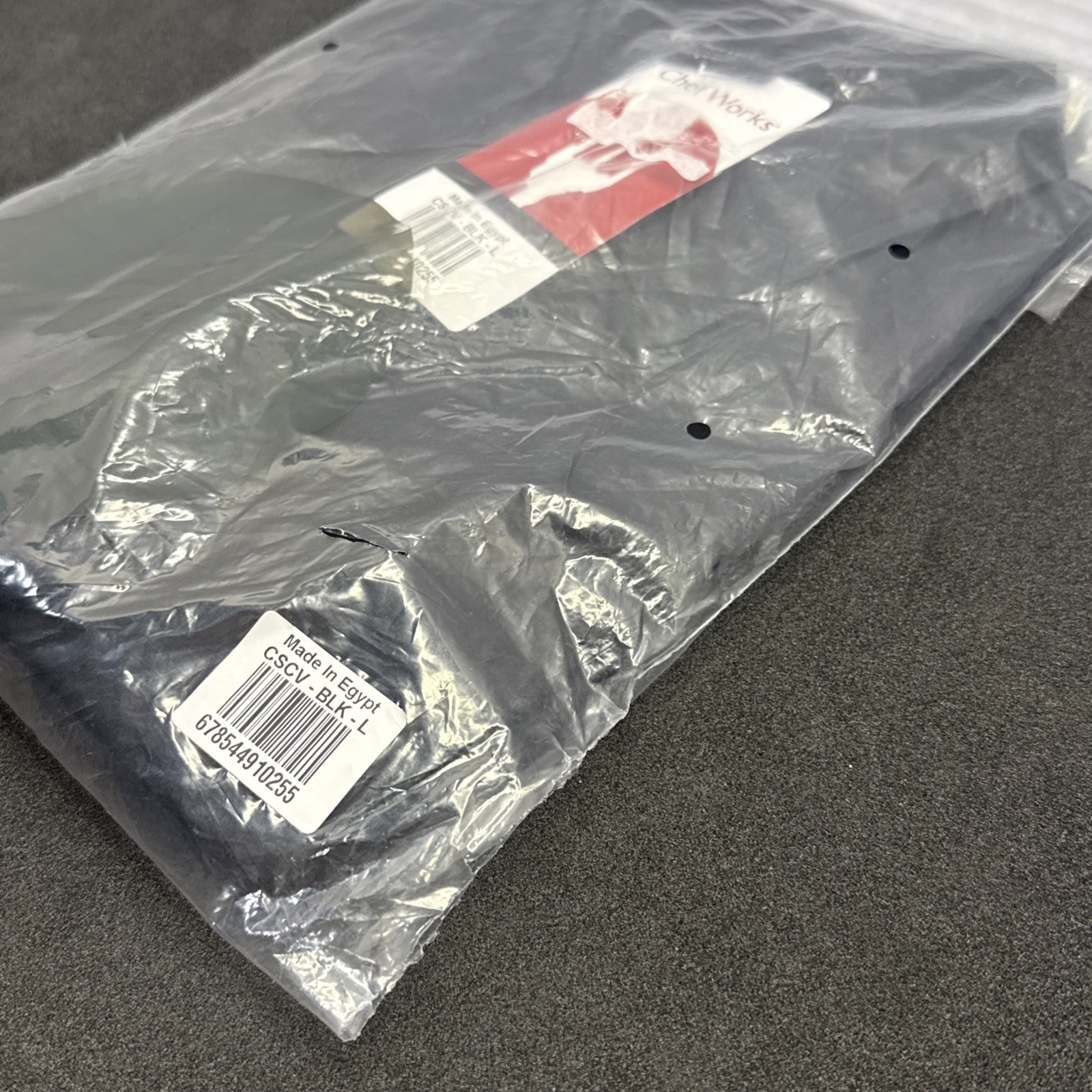 Chef Works, CSCV-BLK-L, Cook's Shirt, New Sealed, 678544910255, Black, SS