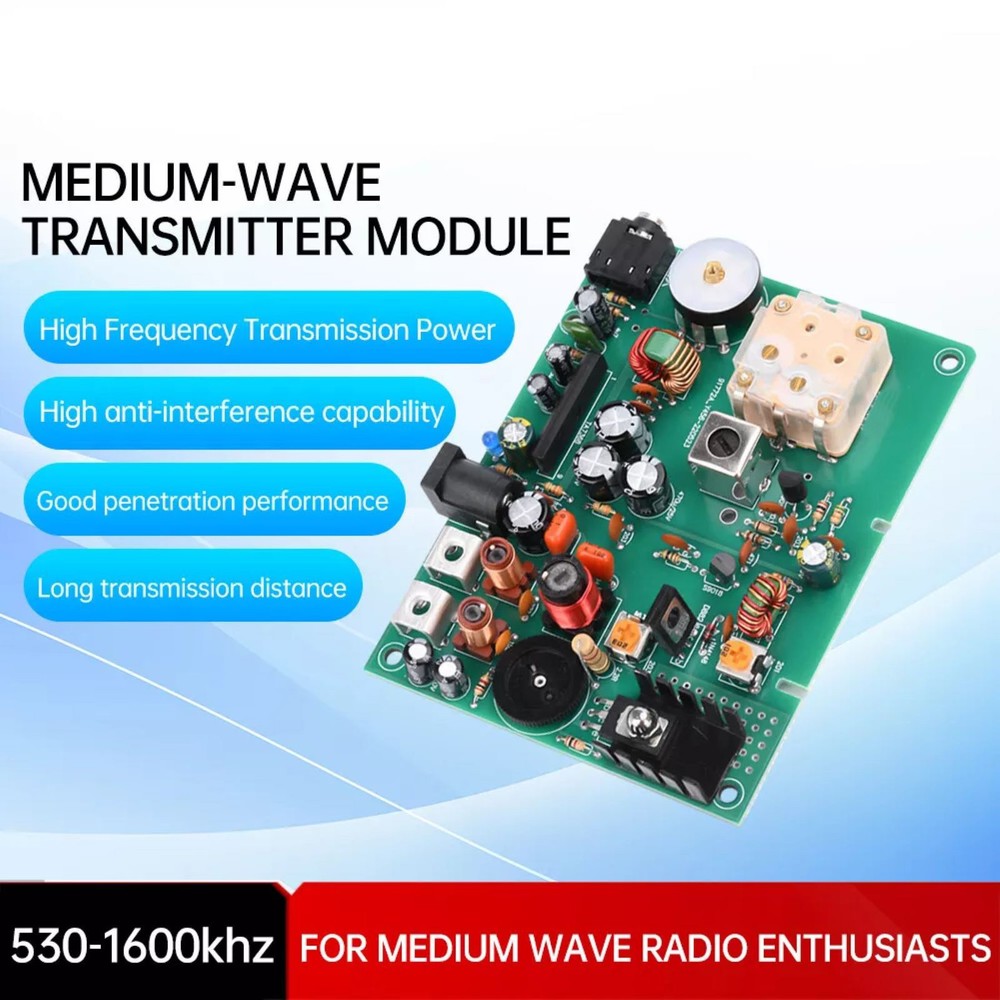 3.5mm both-end (on-board) Audio Input Radio Transmitter Medium Wave DIY Module
