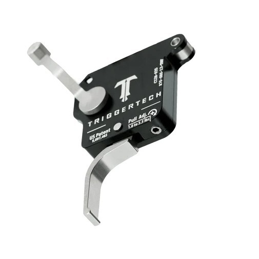 TriggerTech Remington 700 Clone Primary Trigger -NO Bolt Release - Silver/Curved