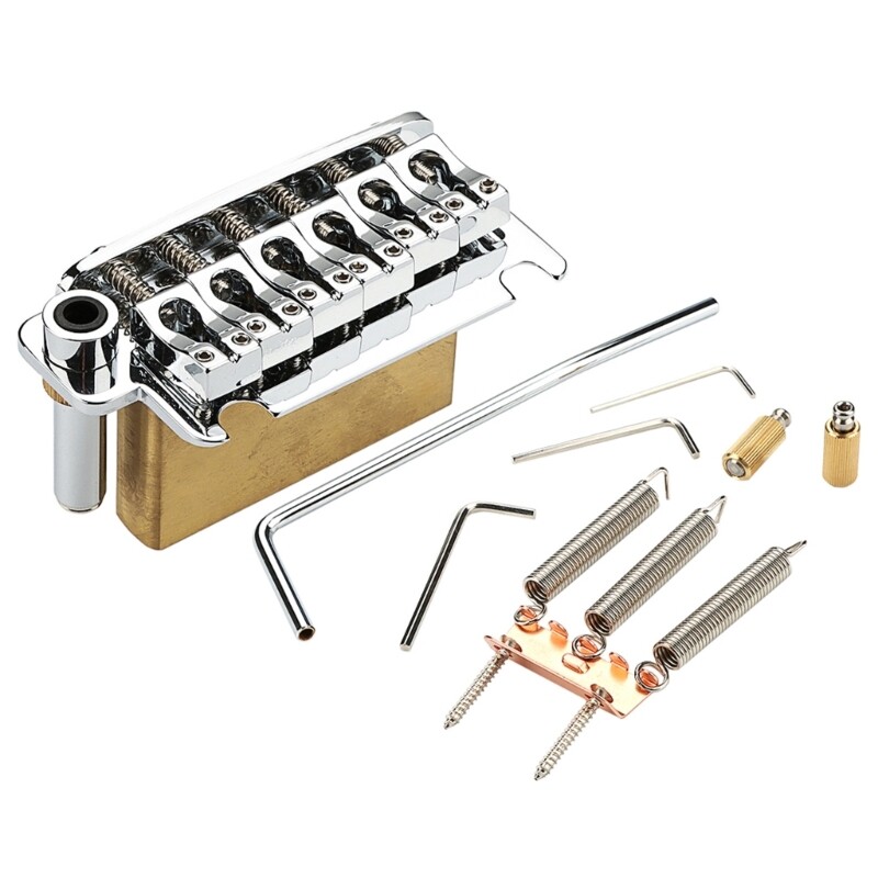 2-Point Electric Guitar Bridge with Solid Brass Block Electric Guitar Accessory