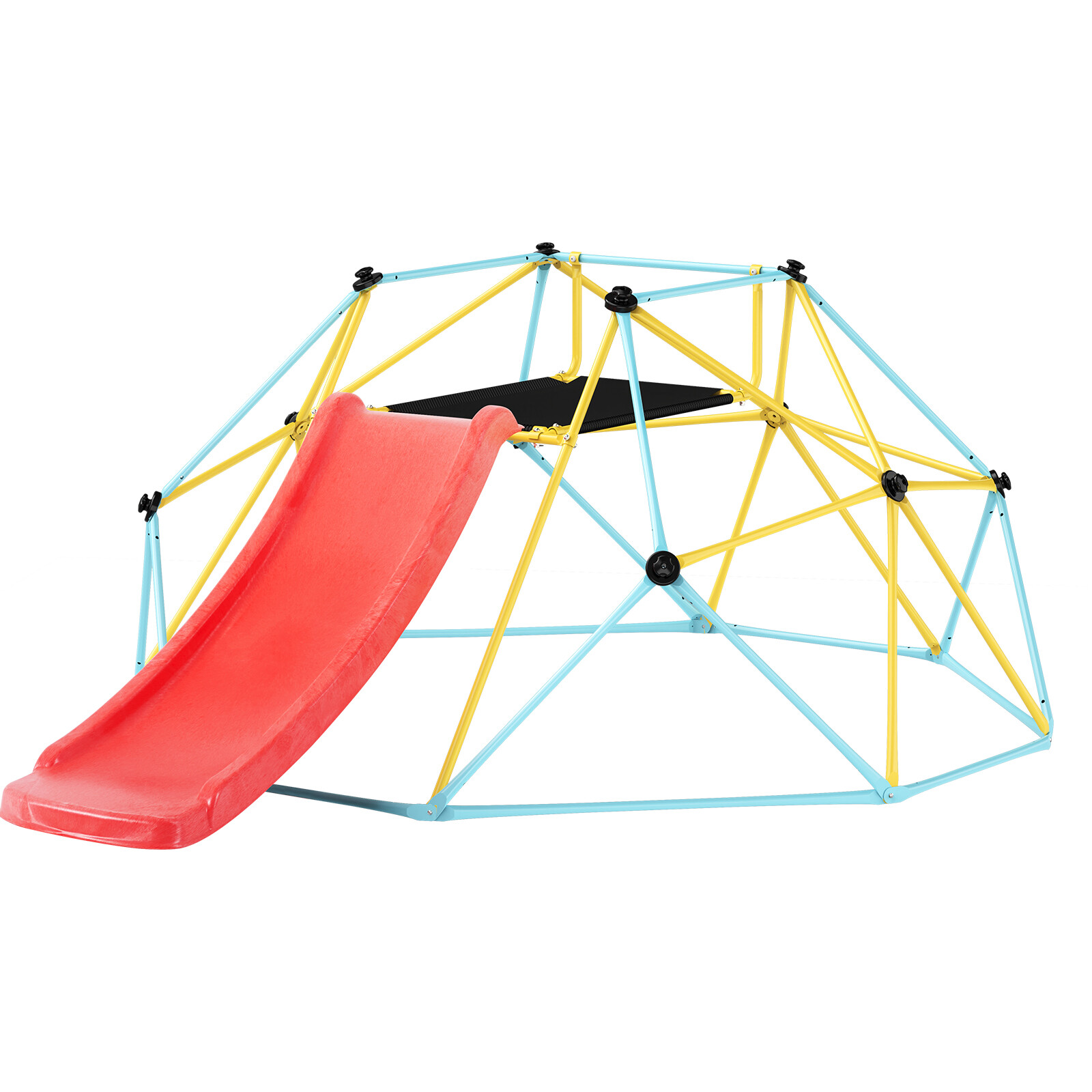 VEVOR Climbing Dome 8FT Geometric Dome Climber with Slide Jungle Gym 3-9 Years