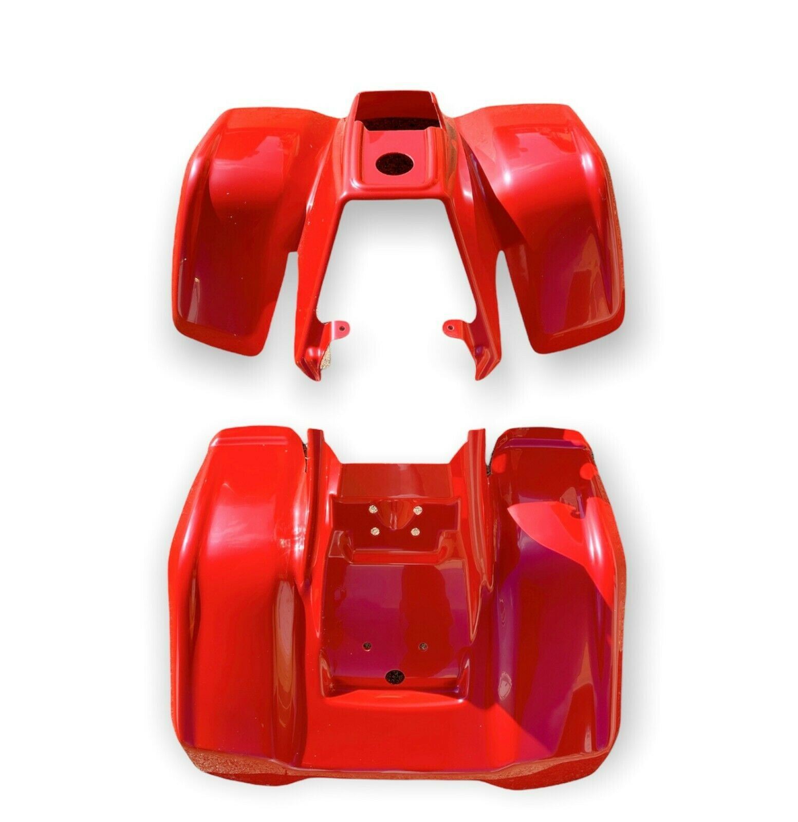 KTX Pro HONDA TRX70 FRONT AND REAR FENDER SET RED 86-87 SET TPO PLASTICS