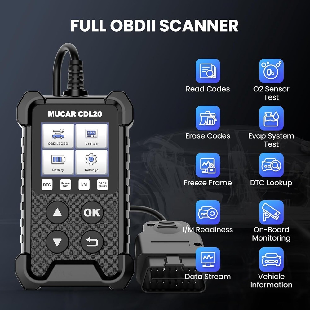 2025 MUCAR CDL20 OBD2 Code Reader Scanner Car Engine Light Diagnostic Scan Tool