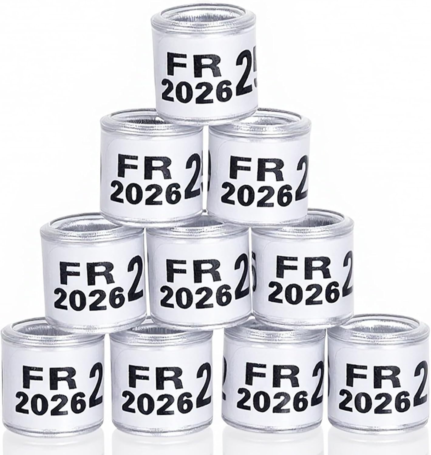 100Pcs Aluminium Pigeon Leg Rings Dove Leg Rings Identify Pigeon Bands with 2...