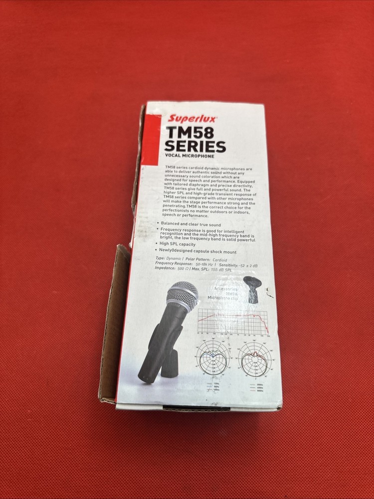 Superlux TM58 Dynamic Vocal Microphone/ Free Shipping