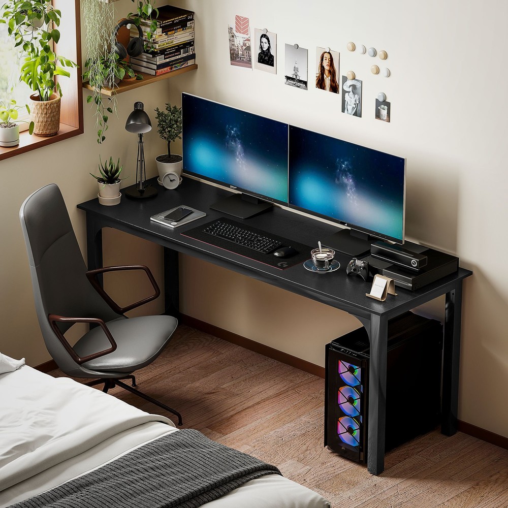 Computer Desk Accommodates Unlimited Size Computer Monitors