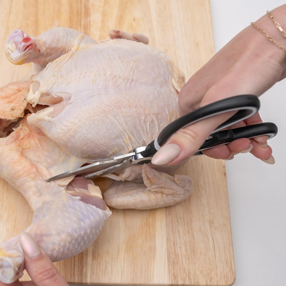 Heavy Duty Kitchen Shears With Sharpener - Lifetime Replacement Warranty* - M...