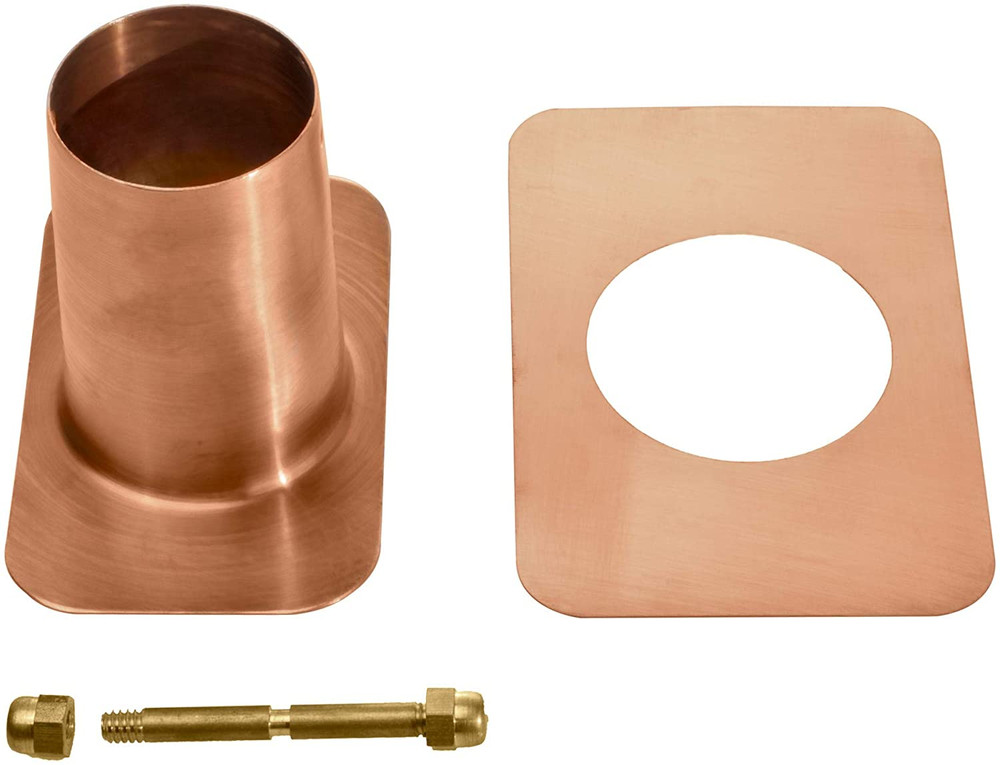20040 Pure Copper Brass Bolt Rain Chain Gutter Adapter, Stan