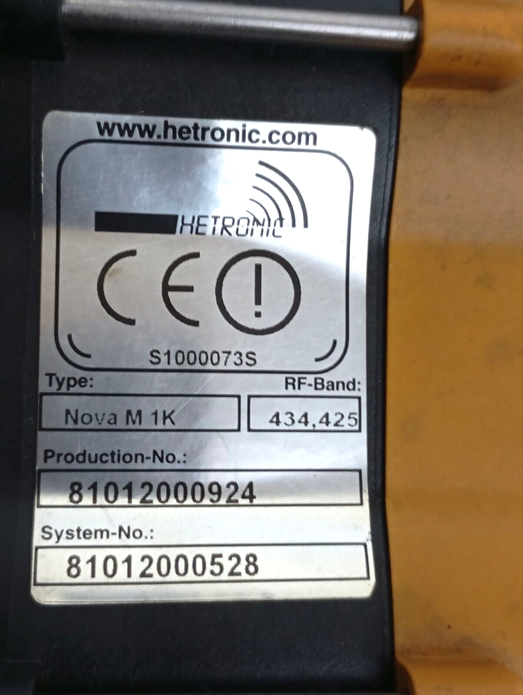 HETRONIC NOVA-M-1K CRANE REMOTE CONTROL RF-BAND-434-425#WITHOUT BATTRIES