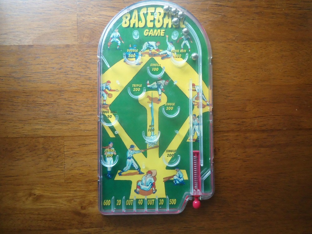 SCHYLLING STYLE TABLETOP PINBALL BASEBALL GAME CIRCA 2007 EUC