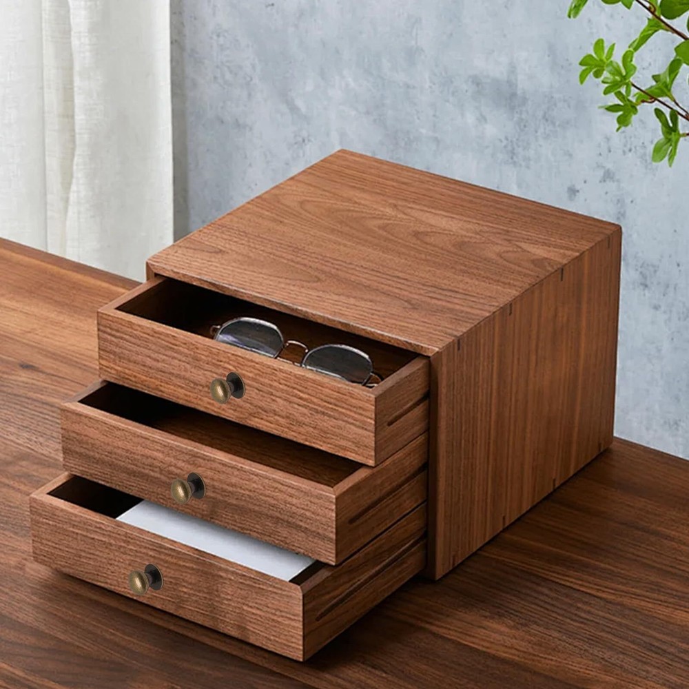 32Pcs Mini Drawer Pulls Small Knobs Metal Round Mini Knobs Handles for Wood Case