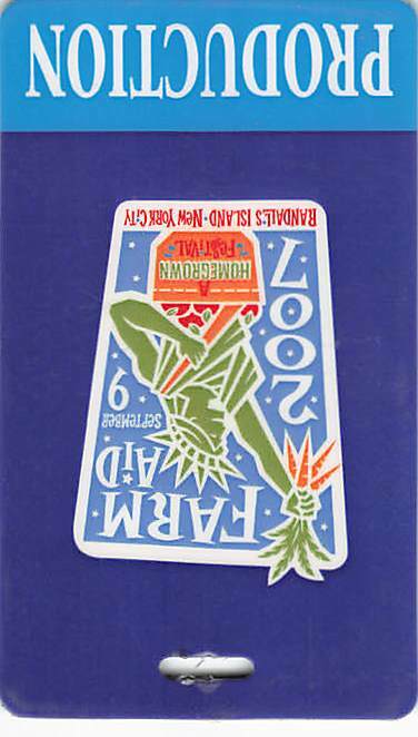 Farmaid Backstage Pass 2007 Blue Production Laminate Variant