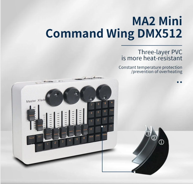 New MA Series Mini MA2 Command Wing DMX Controller Lighting Console Mixer Board