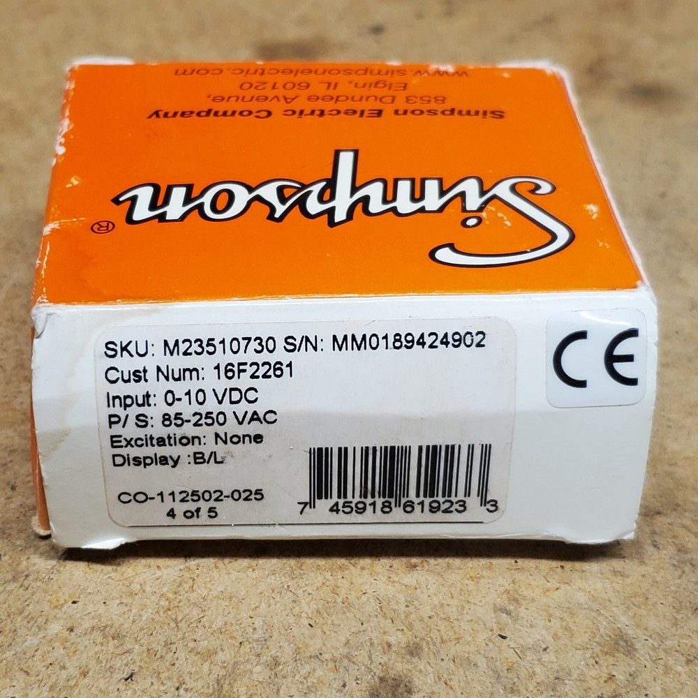 Simpson Electric M23510730 Mini-Max Panel Meter