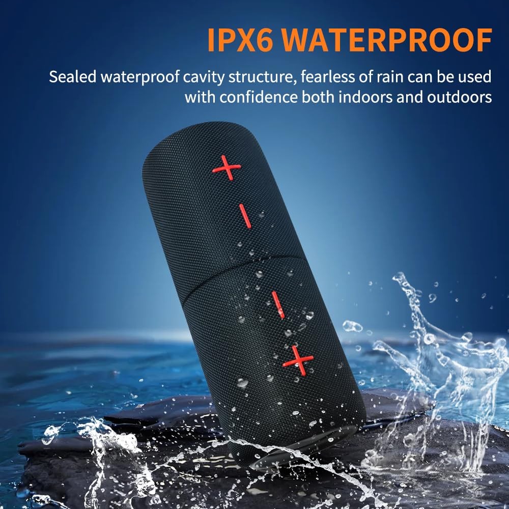 2 in 1 Portable Splittable 40W Dual Bluetooth Speaker, Waterproof Split Wirel...