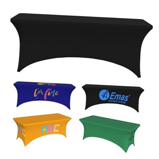 Custom Rectangular Tablecloths, 6FT x 4FT, 72" x 30" (Rectangular) Basicblack