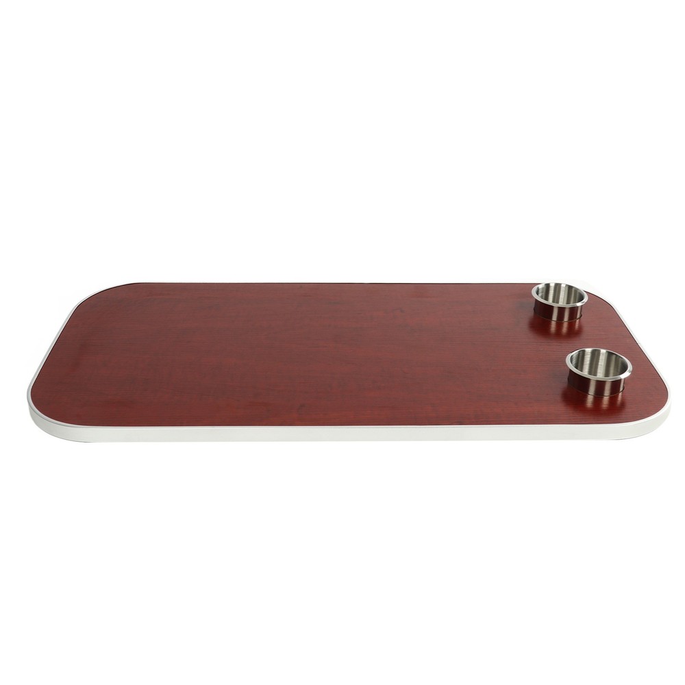 Boat Table Top With 2 Cup Holders Solid Wood Removable Desktop Panel For Caravan